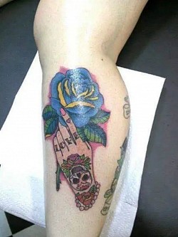 American Traditional Hand w/ Skull and 
