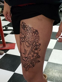 Lion/Skull Tattoo Outline