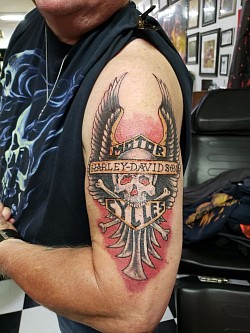 Robert w/ Old School Harley Davidson