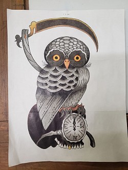 American Traditional Nautical Owl