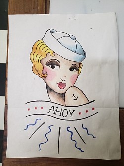 American Traditional Nautical Pin-Up