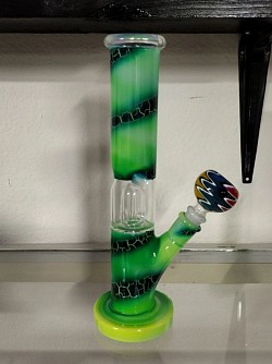 Green Snakeskin Bong w/ Percolator